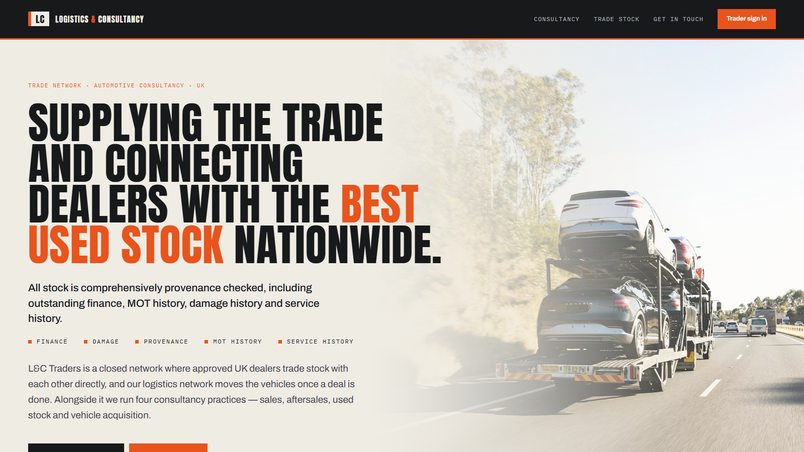 Logistics and Consultancy homepage